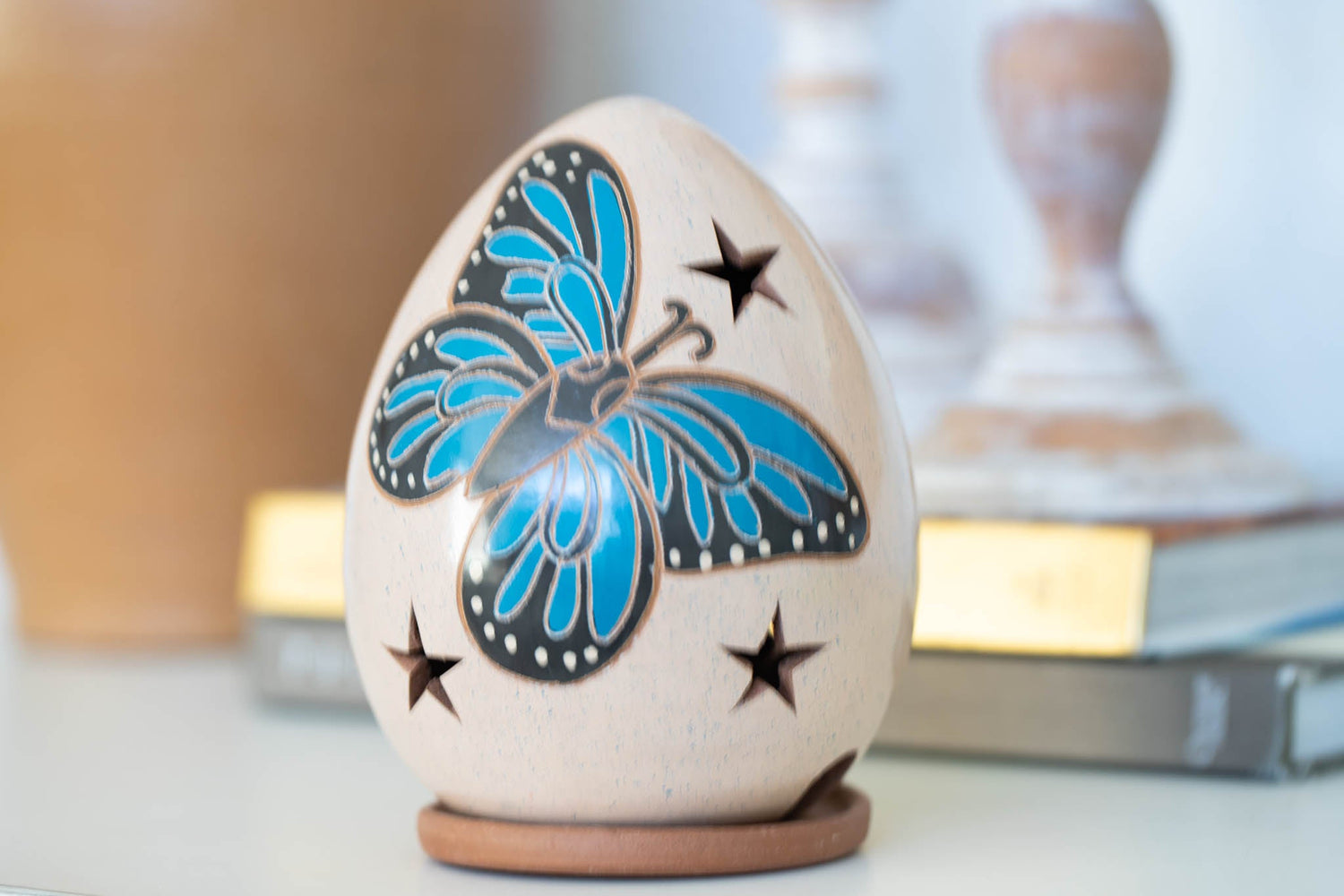 Monarch/Blue Morpho Butterfly Luminary - Saltbox Sash