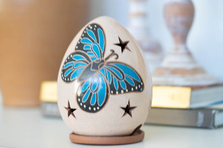 Monarch/Blue Morpho Butterfly Luminary - Saltbox Sash