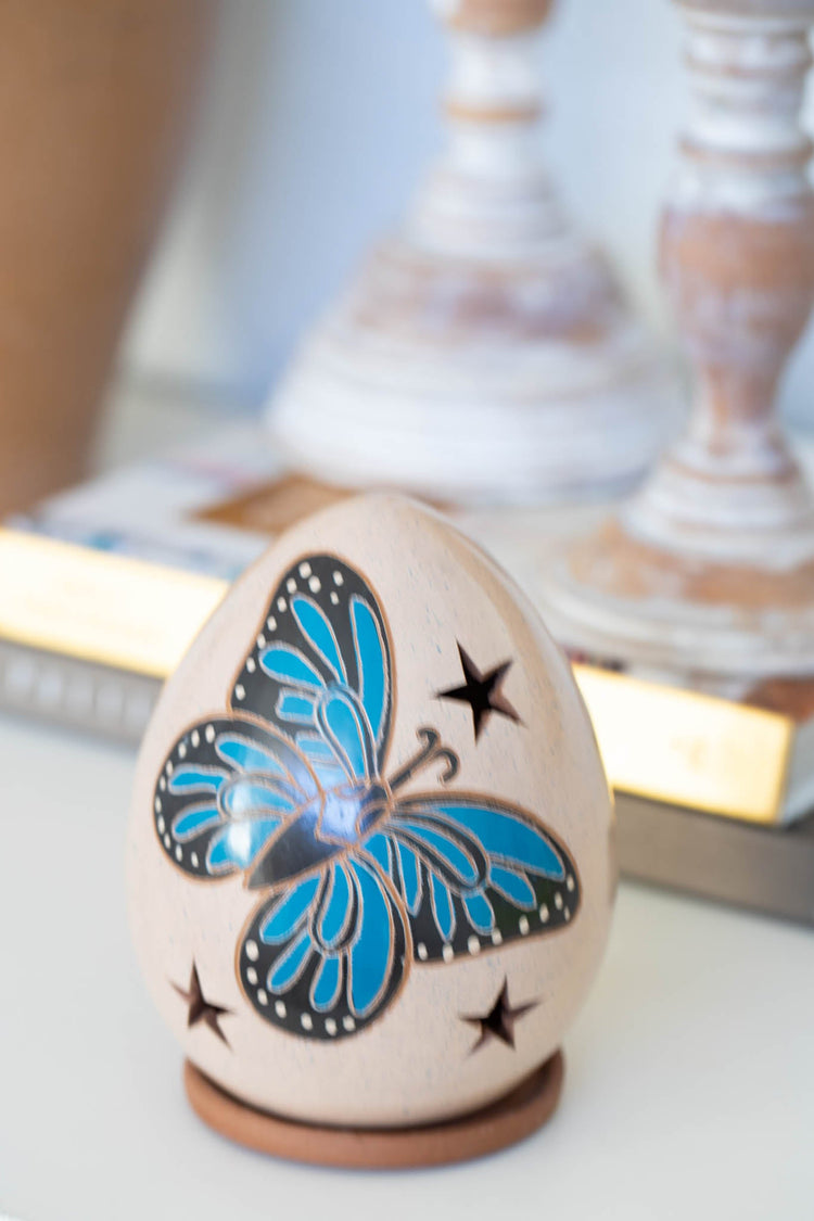 Monarch/Blue Morpho Butterfly Luminary - Saltbox Sash