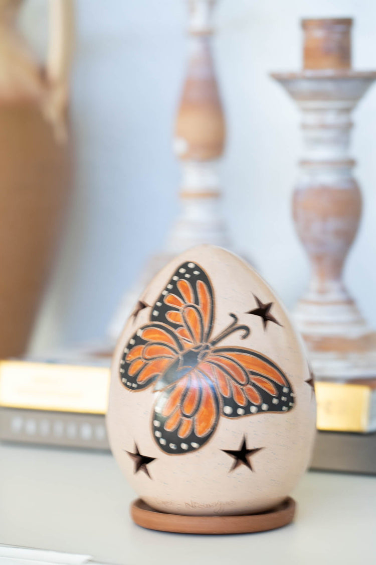 Monarch/Blue Morpho Butterfly Luminary - Saltbox Sash