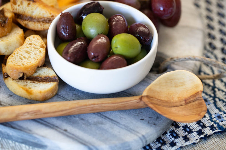 Olive Wood Heart Spoon - Saltbox Sash