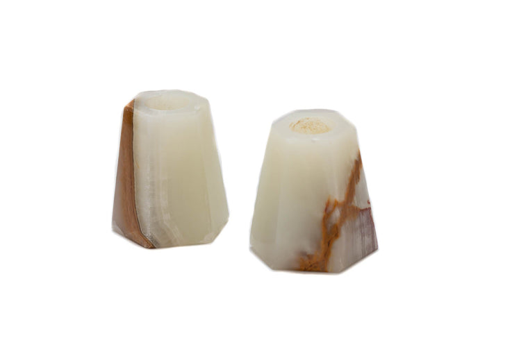 Onyx Taper Candle Holders - Set of 2 - Saltbox Sash