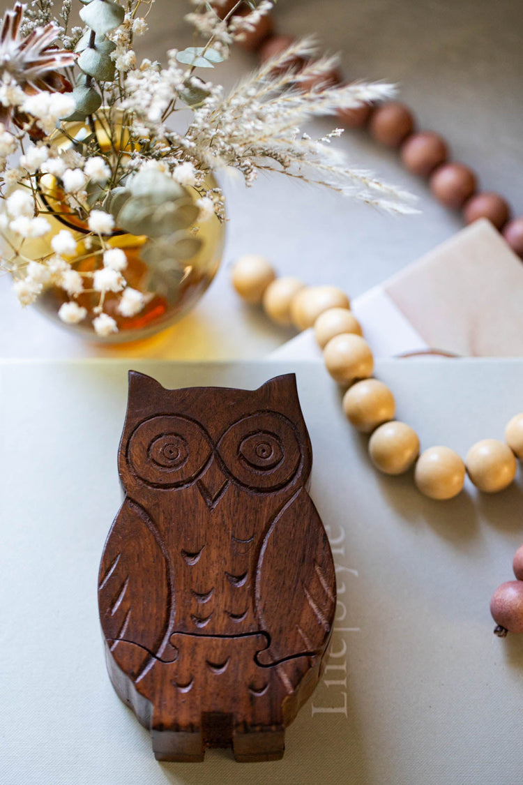 Owl Puzzle Box - Saltbox Sash