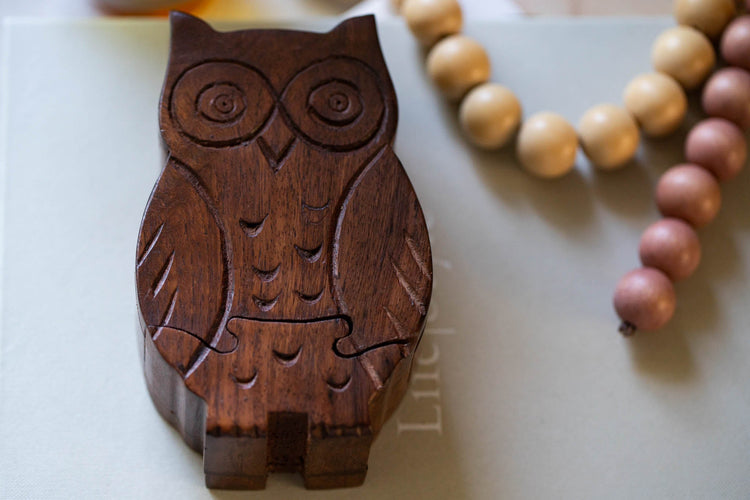 Owl Puzzle Box - Saltbox Sash