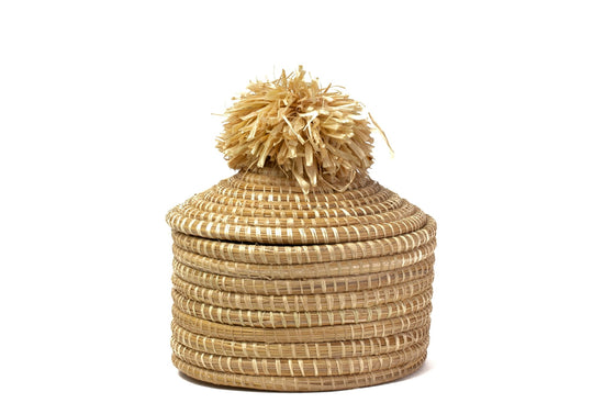 Pom-Pom Lidded Basket