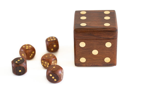 Rosewood Dice Box Set