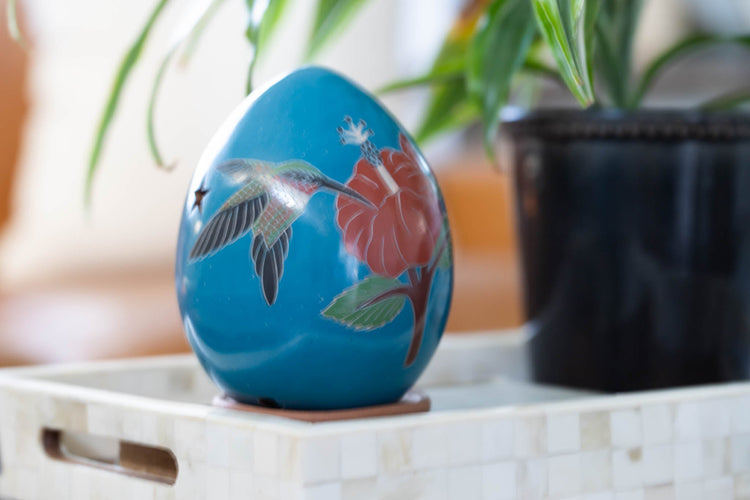 Ruby Throated Hummingbird Luminary - Saltbox Sash