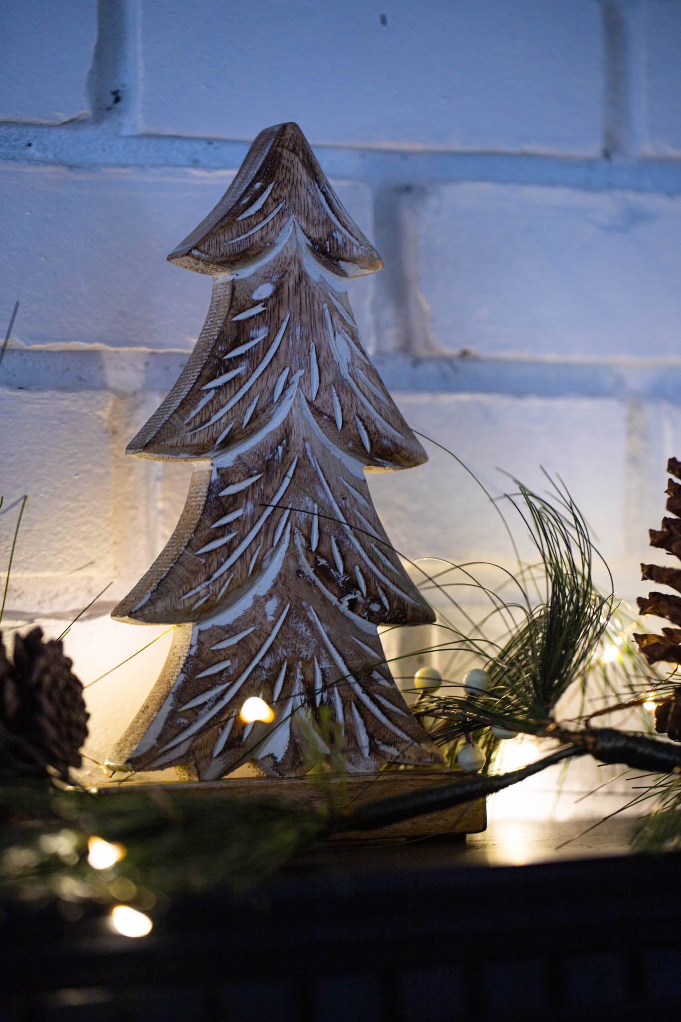Rustic Winter Pine Trees - Set of 3 - Saltbox Sash