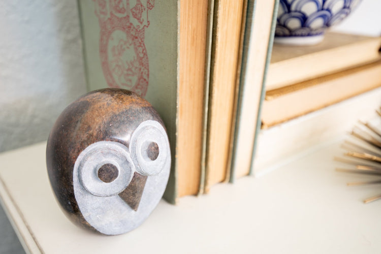 Small Wide Eyed Stone Owl - Saltbox Sash