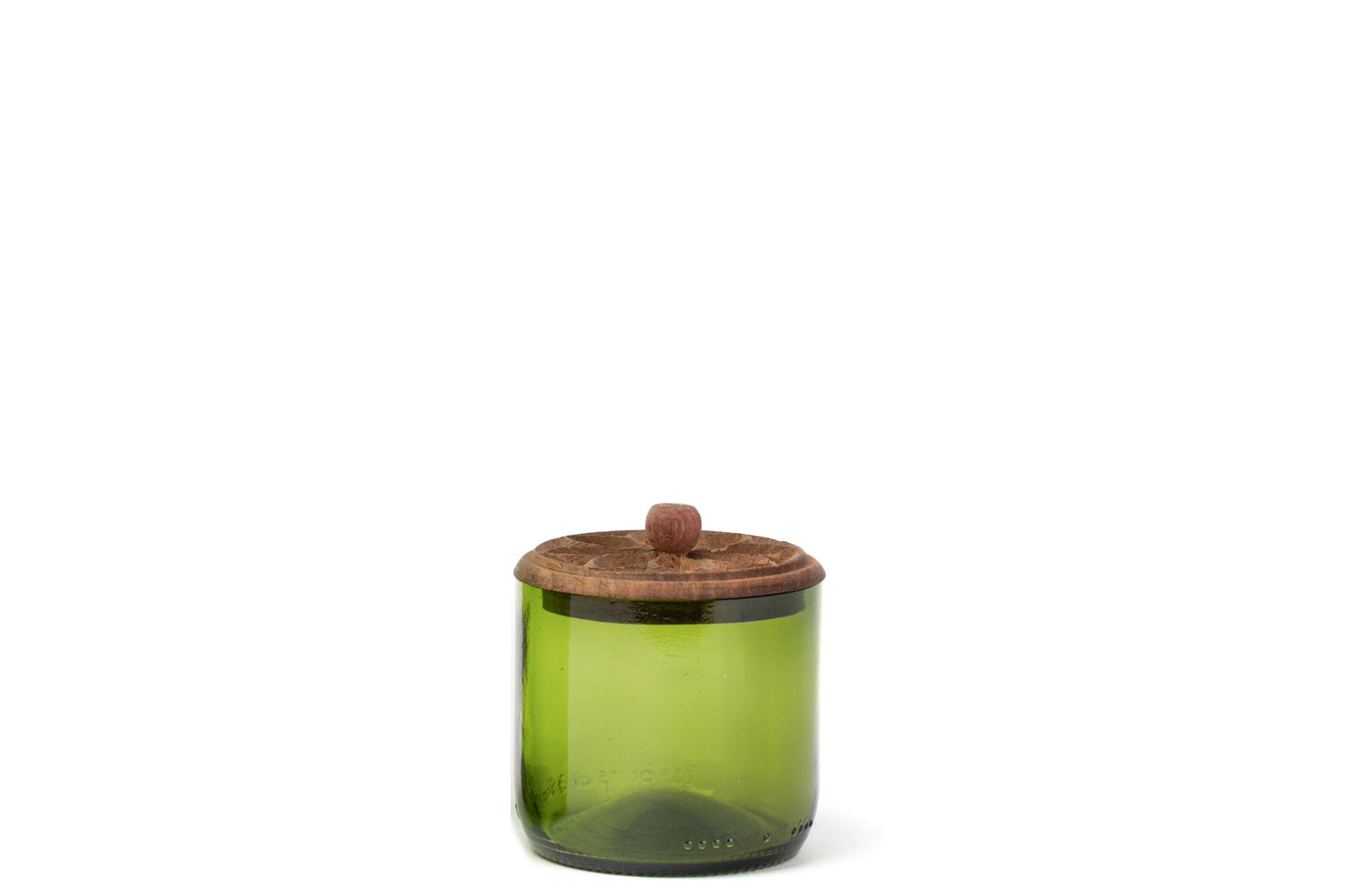 Recycled Green Glass Canister, Tanzanian