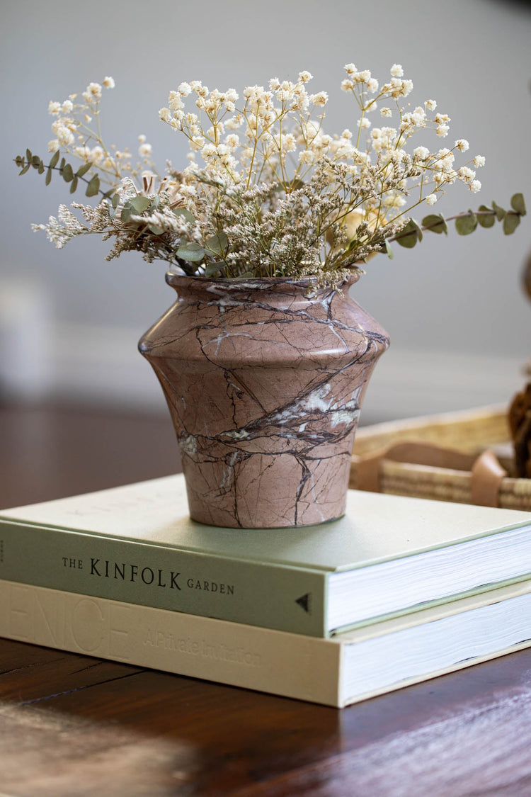 Tapered Marina Marble Vase - Saltbox Sash