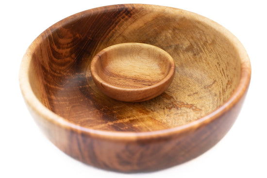 Tropical Hardwood Chip & Dip Serving Set