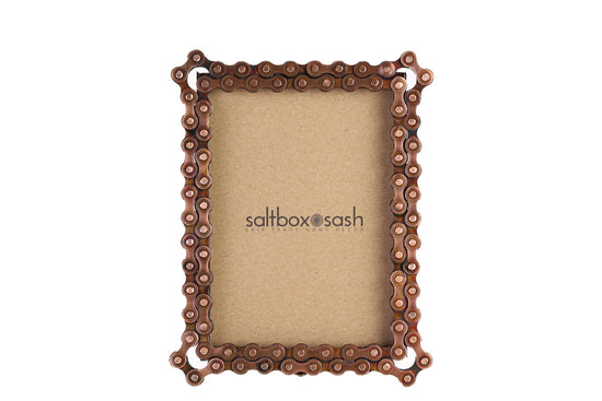 Upcycled Bicycle Chain Picture Frame - 4 x 6