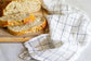Windowpane Stone Washed Linen Tea Towel