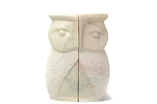 Wise Owl Soapstone Bookends