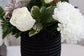 Woven Hooped Black Planter